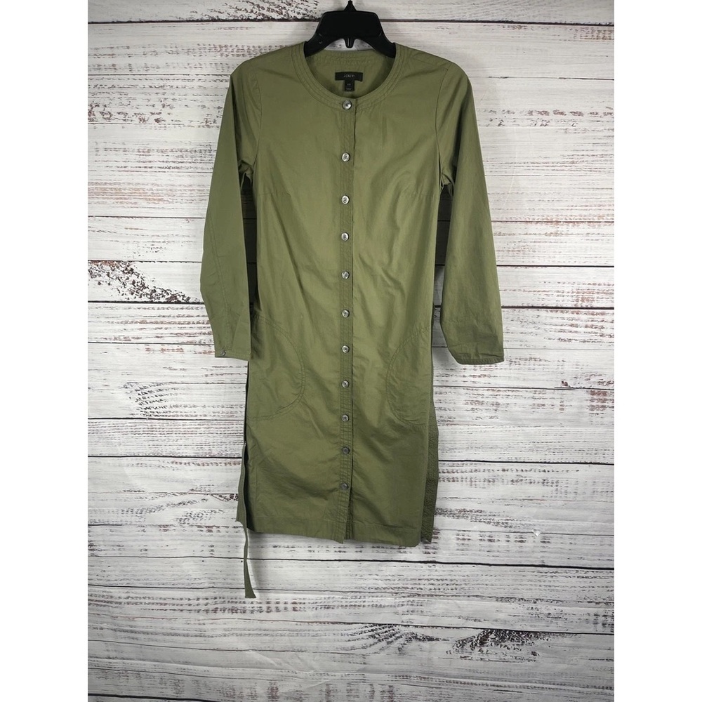 J. Crew Sage Green Long Sleeve Dress